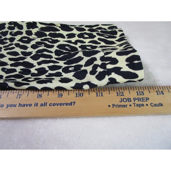 Judy Connally Womens Tunic Blouse Size Small Black Yellow Cheetah Print V-Neck - Picture 6 of 8